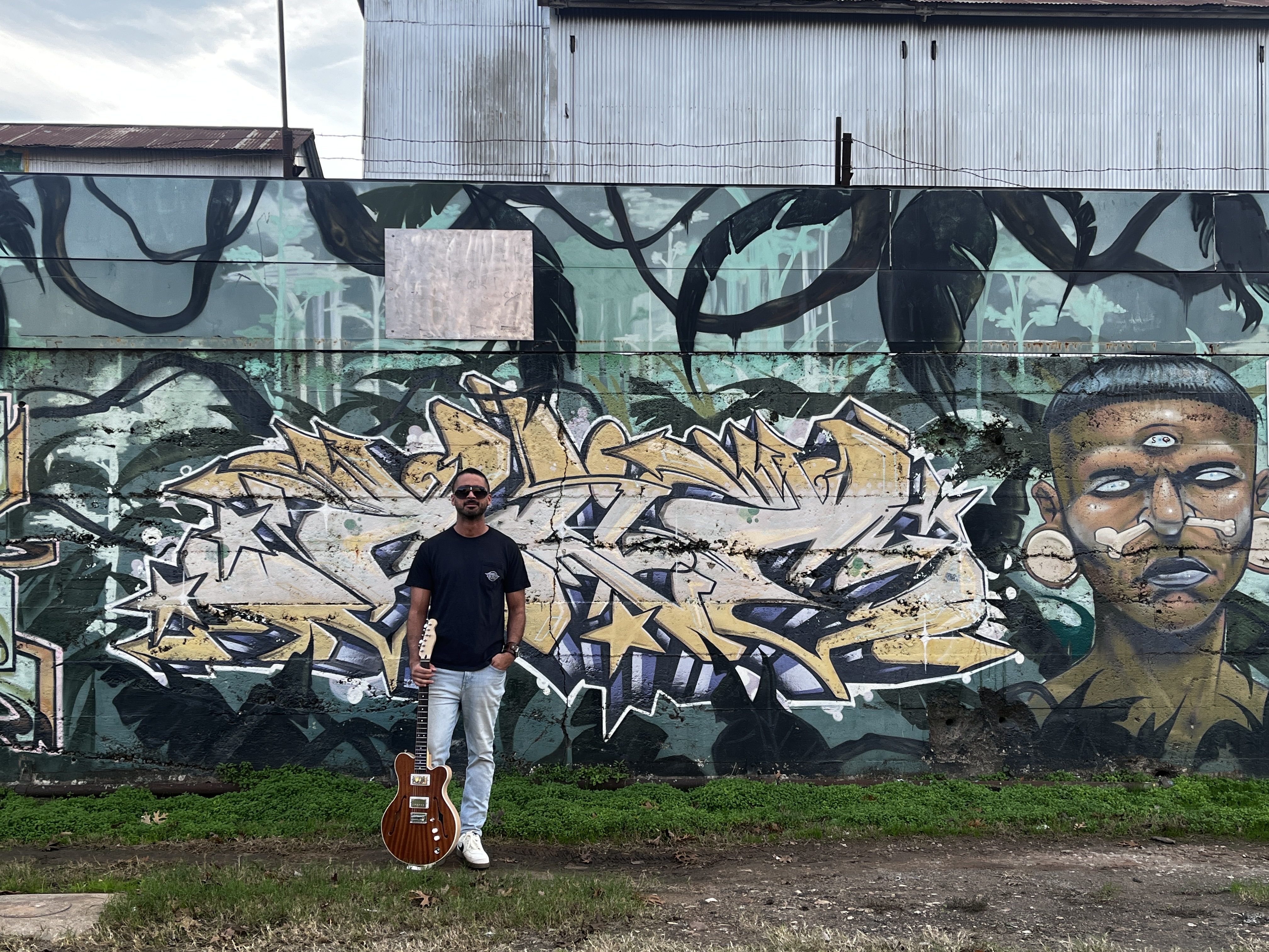 Catalyst Guitar builder in the workshop