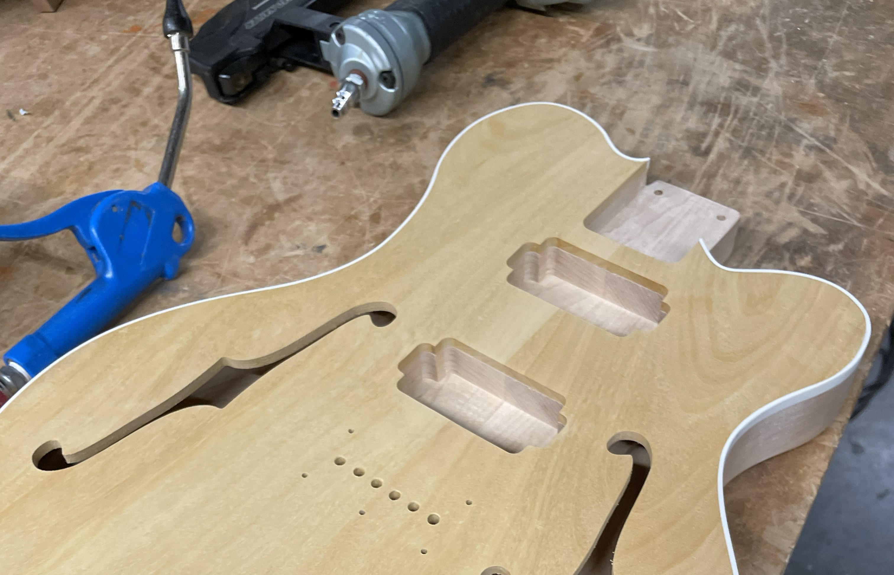 In-progress Catalyst guitar build